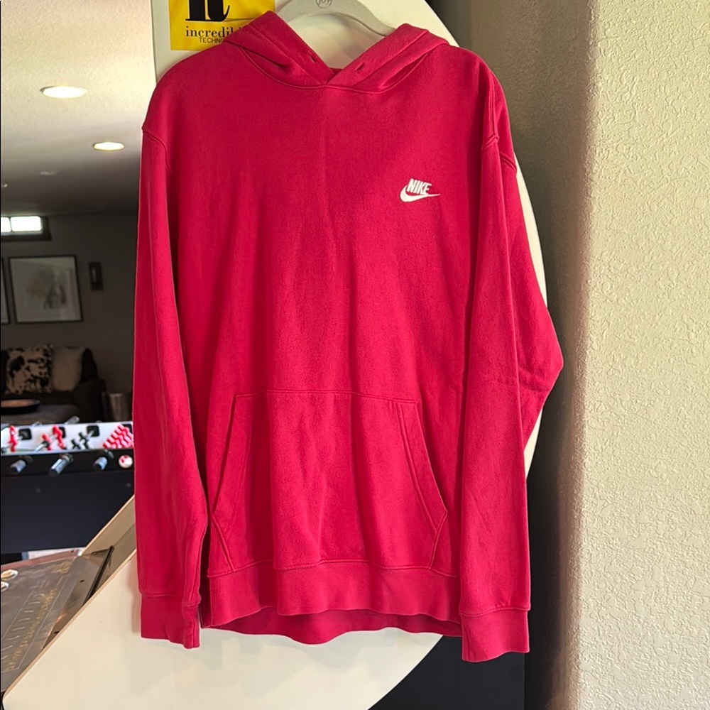 Nike Red Sweater with Classic Swoosh